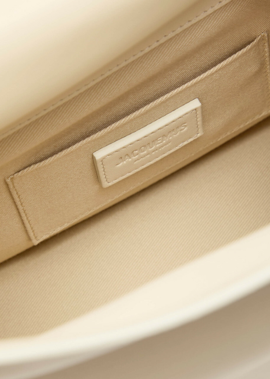 Jacquemus La Pochette Rond Carre Leather Clutch - Ivory - One Size