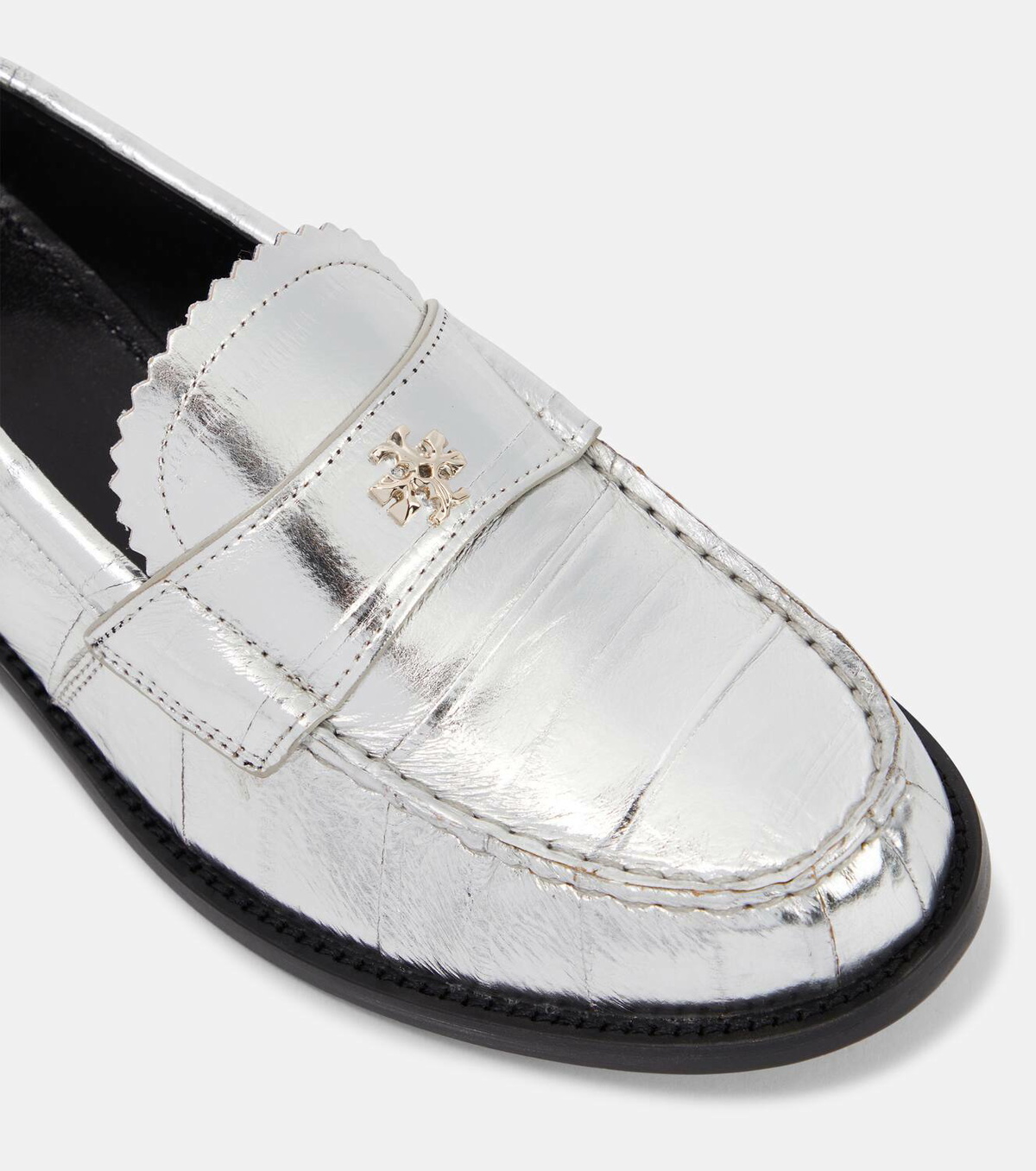 Tory Burch Perry metallic leather loafers Tory Burch