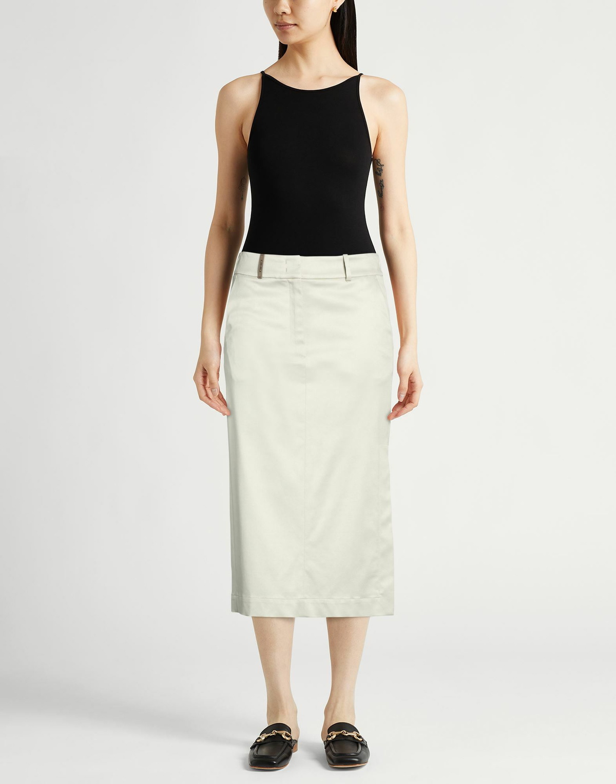 Peserico Womens Midi skirt in Sage green