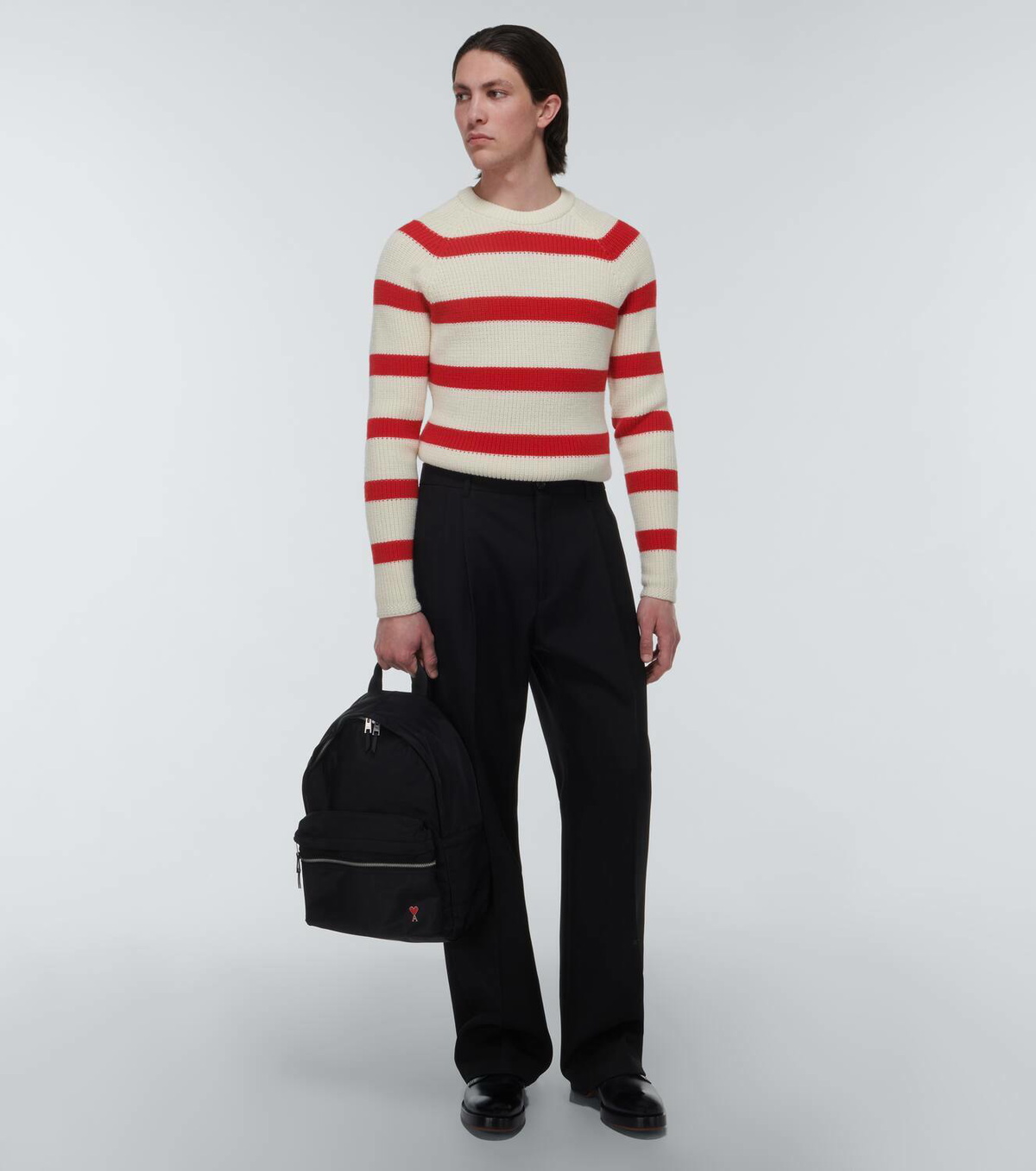 【AMI PARIS】 アミ パリス Ami de Coeur バックパック AMI Paris Ami De Coeur バックパック | ブラック | FARFETCH JP