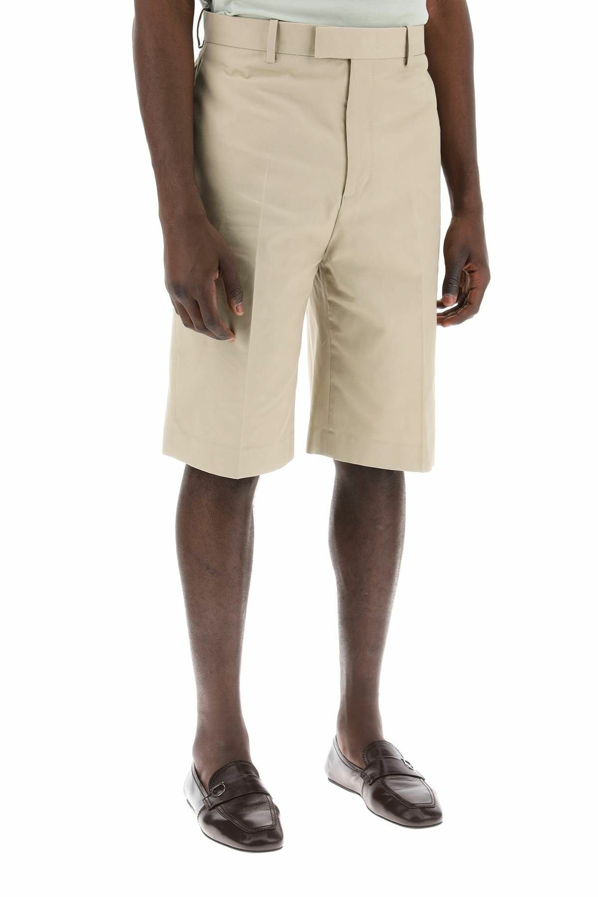 FERRAGAMO tailored canvas bermuda shorts Beige