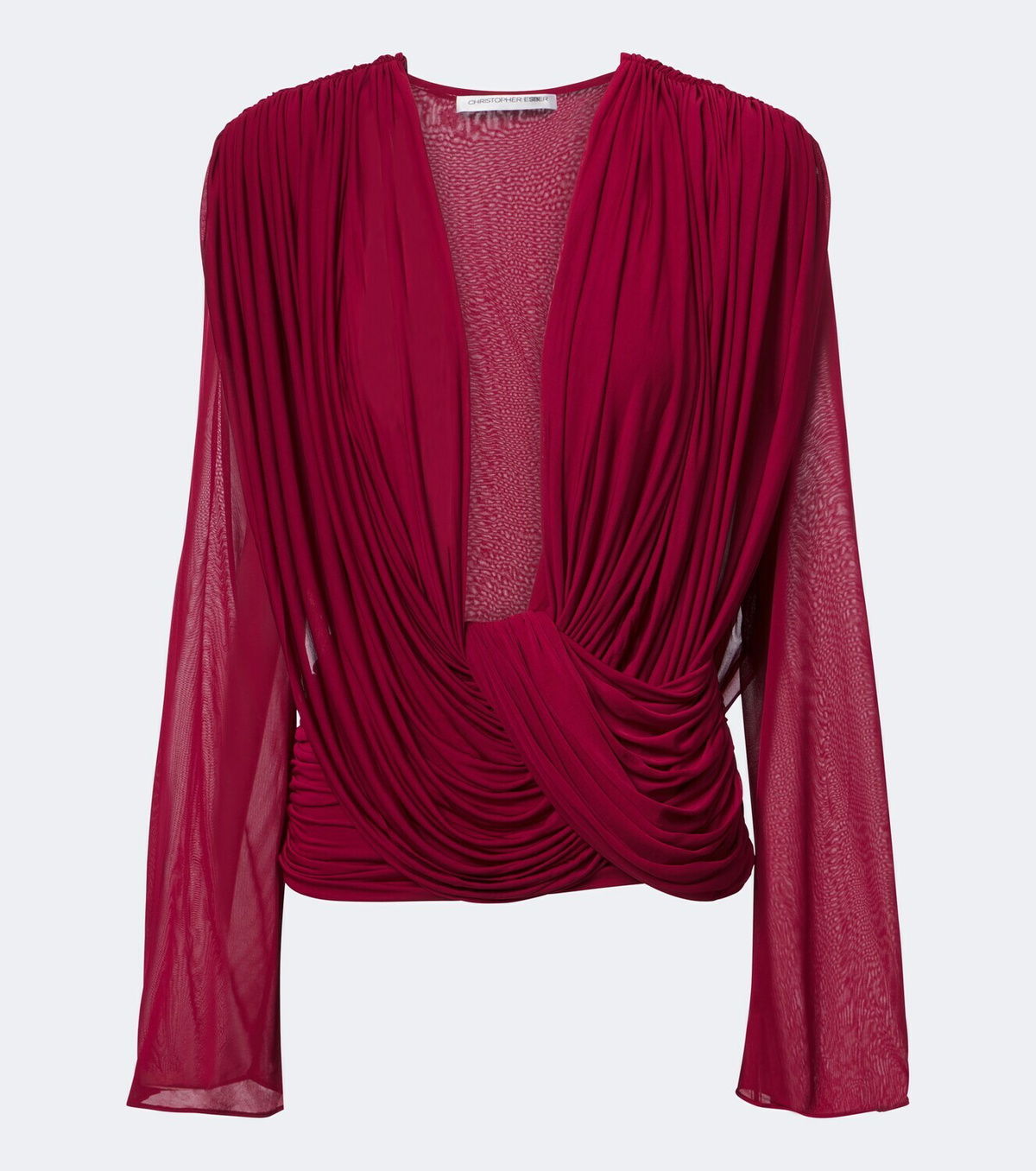 Christopher Esber Ripple draped jersey top