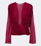 Christopher Esber Ripple draped jersey top
