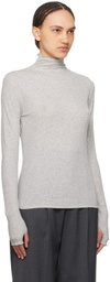 Filippa K Gray Mock Neck Sweater