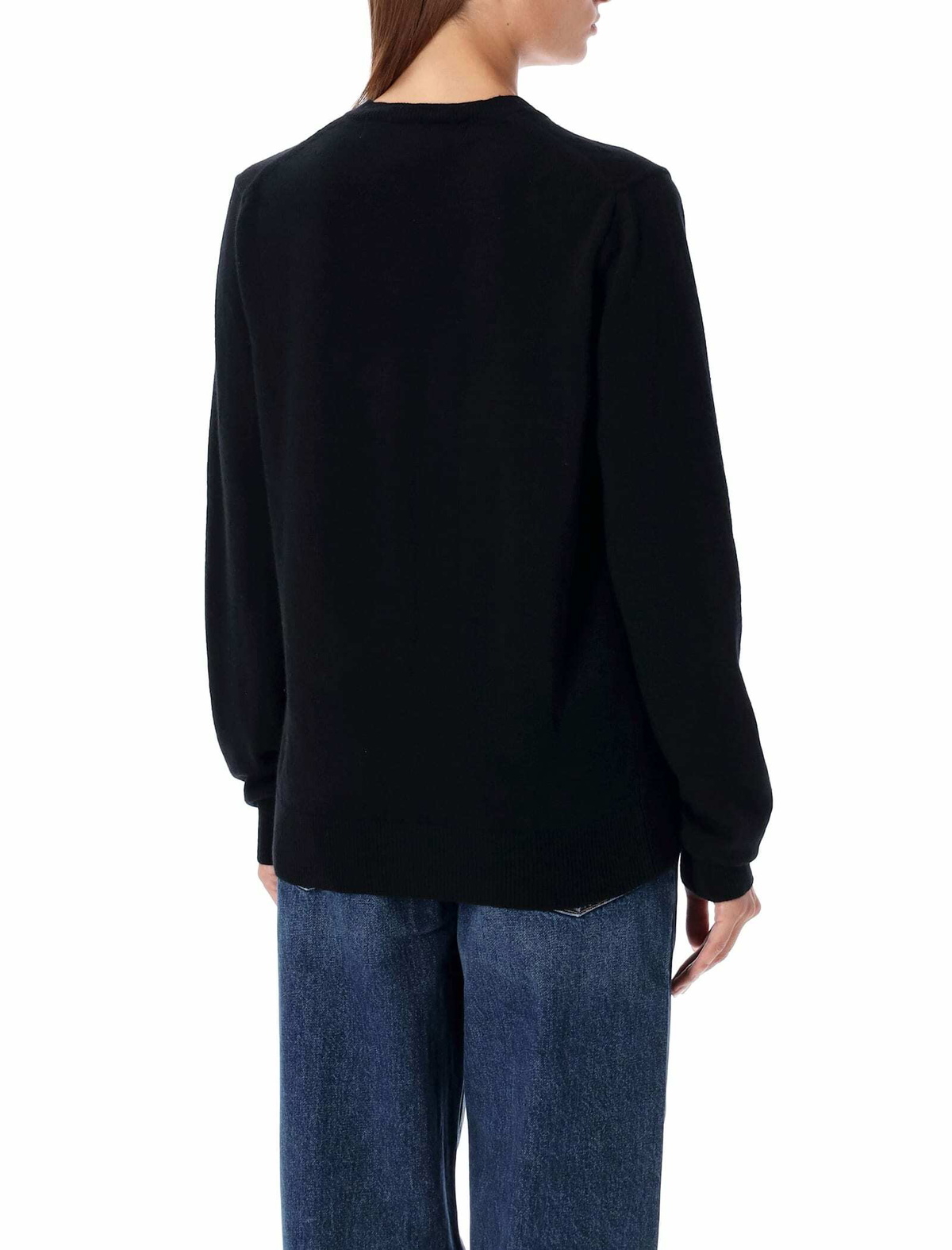 Comme des Garçons Play Red Heart Patch V-neck
