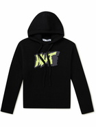 Off-White - Logo-Jacquard Wool-Blend Hoodie - Black