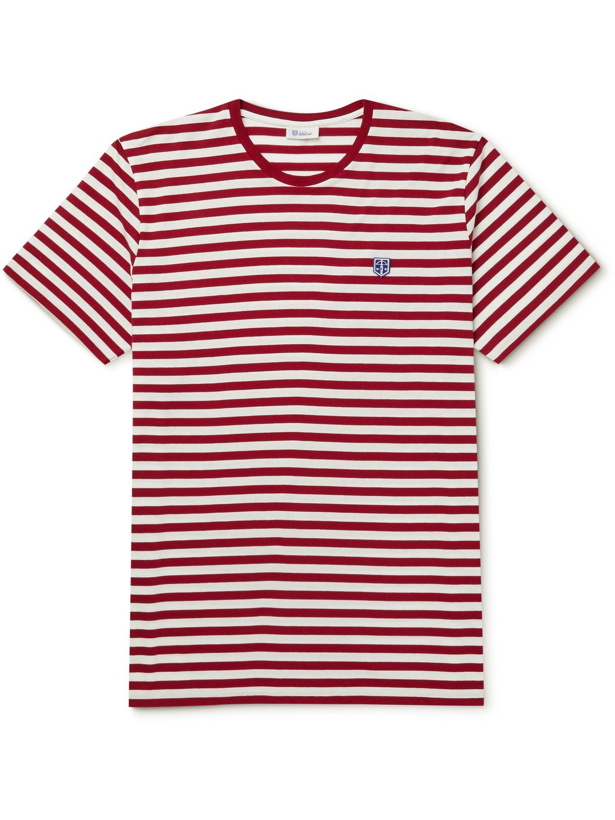 Photo: SCHIESSER - George Striped Cotton-Jersey T-Shirt - Red
