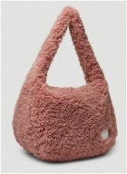 Cross Faux Fur Shoulder Bag in Pink