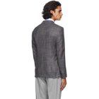 Ermenegildo Zegna Black and White Micro Check Blazer