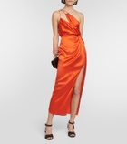 The Sei One-shoulder silk midi dress
