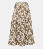 Markarian Marjorie floral brocade midi skirt