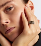 Kamyen Sandra 18kt gold and enamel ring with diamonds