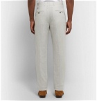 Club Monaco - Grant Slim-Fit Linen Trousers - Light gray