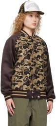 BAPE Brown Cookie Camo 2 Varsity Bomber
