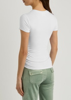 Juicy Couture Dot Logo-embellished Jersey T-shirt White