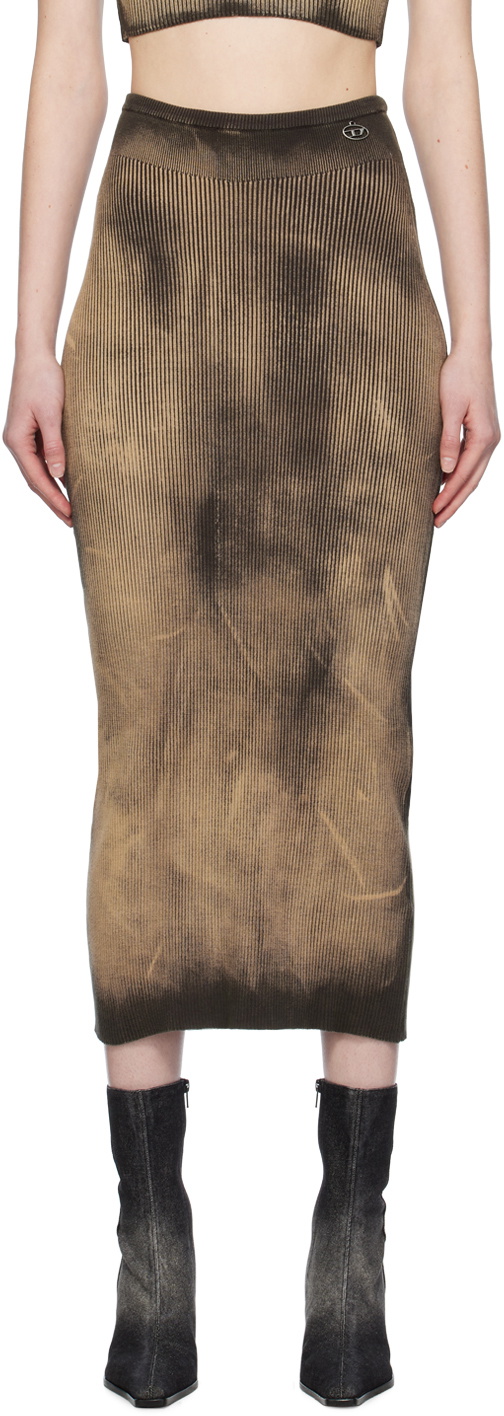 Diesel Brown M-Delma Midi Skirt