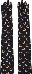 Marine Serre Black Regenerated All Over Moon Gloves