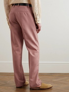 Séfr - Mike Straight-Leg Pleated Woven Suit Trousers - Pink