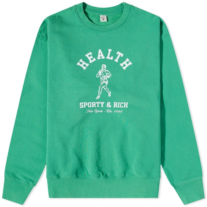 Photo: Sporty & Rich NY Running Club Sweater - END. Exclusive in Green/White