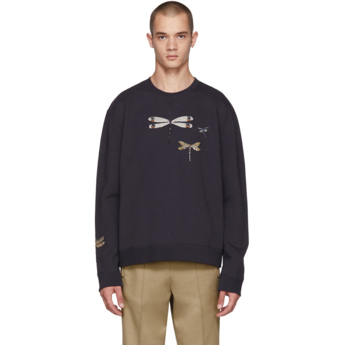 Photo: Valentino Navy Dragon Fly Sweatshirt