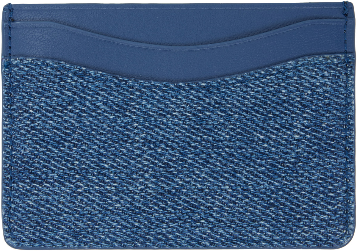 GANNI Navy Bou Denim Card Holder