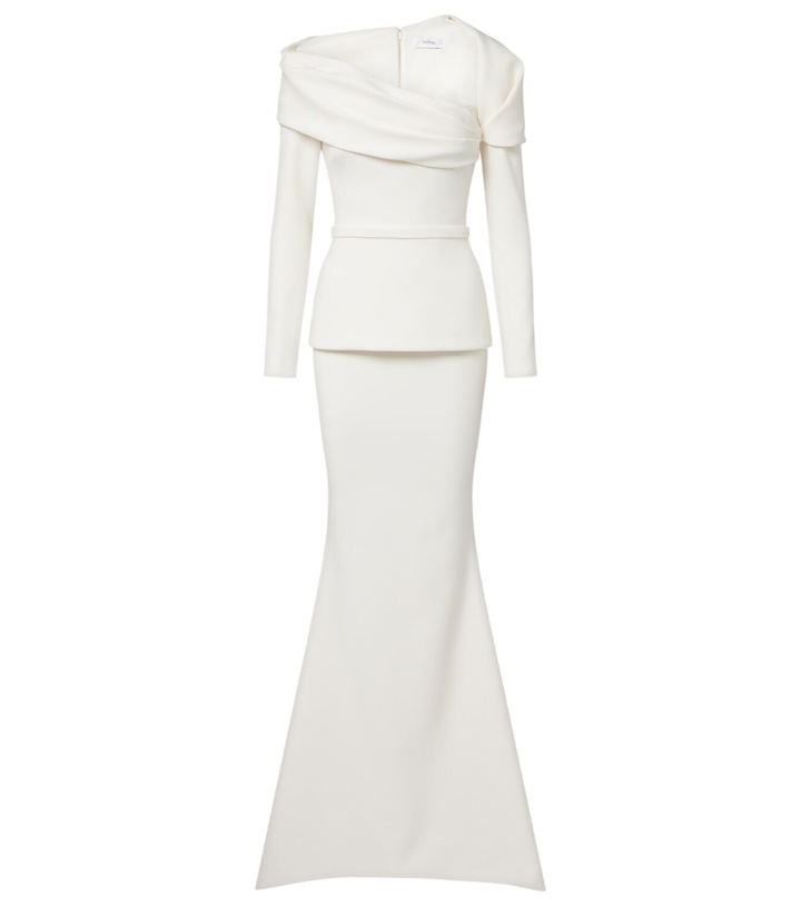 Photo: Safiyaa Millie draped crêpe gown
