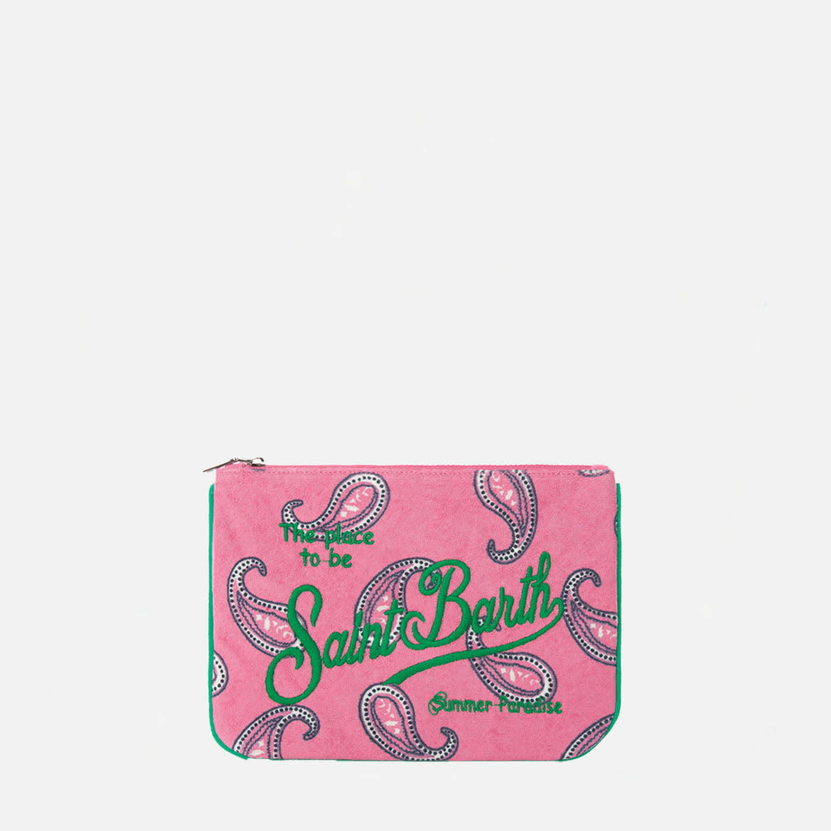 MC2 Saint Barth Parisienne Paisley Terry Pochette With Saint Barth Embroidery