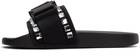 Burberry Black Crystal Cameron Slides