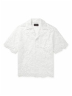 Simone Rocha - Camp-Collar Corded Lace Shirt - White