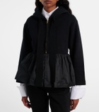 Patou Faille-trimmed cotton jersey zip-up hoodie