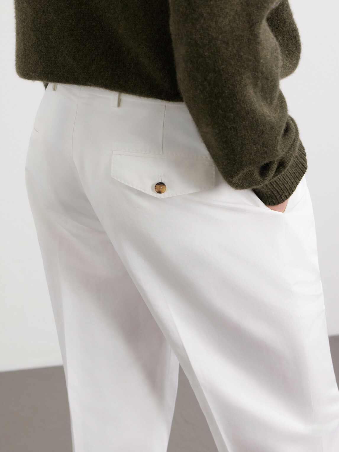 Paul Smith - Straight-Leg Cotton and Linen-Blend Twill Trousers - White