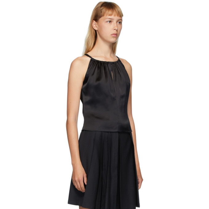 Situationist Black Silk Tank Top