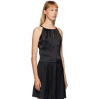 Situationist Black Silk Tank Top