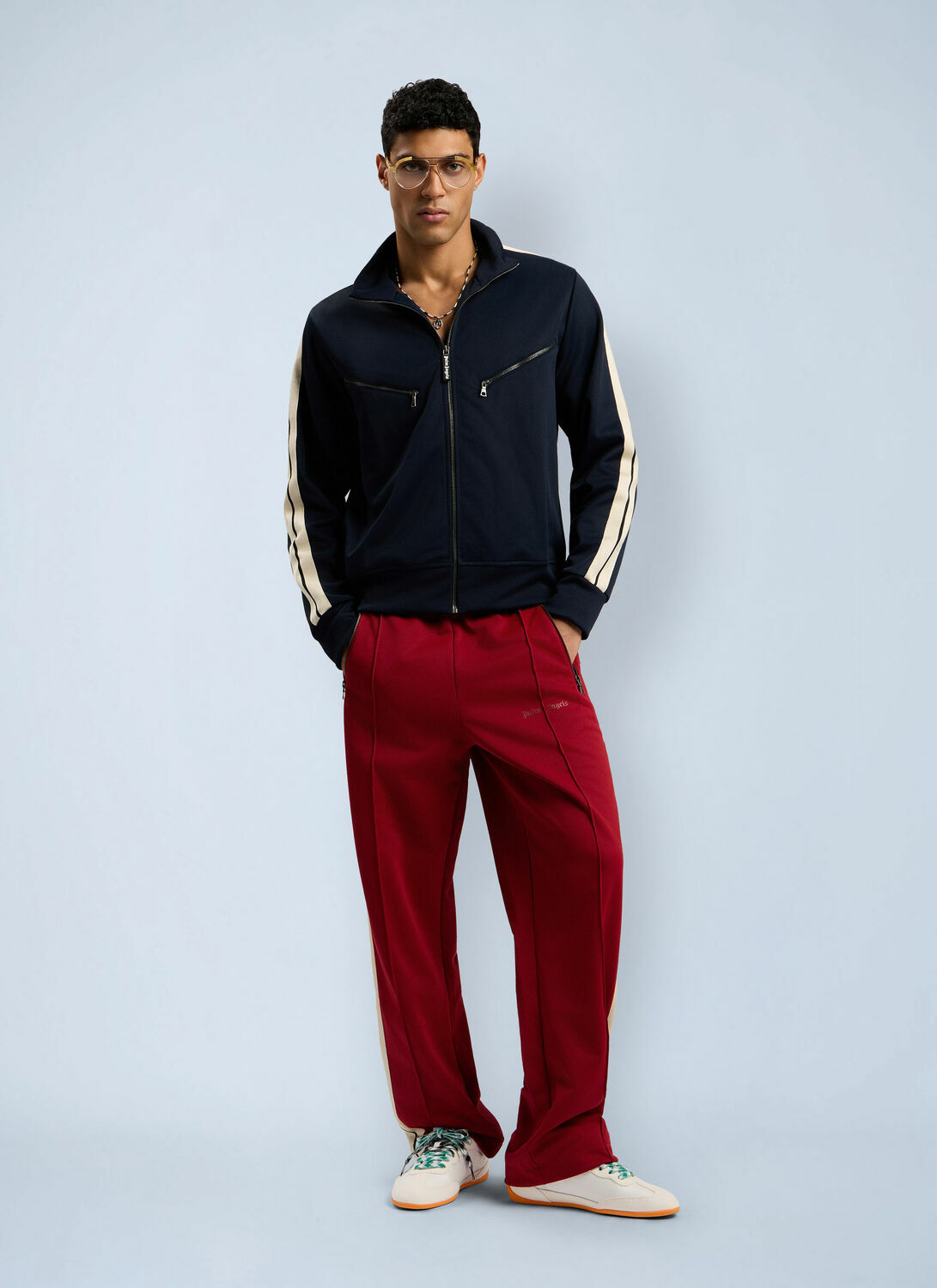 Palm Angels Classic Logo Zip-Up Track Pants