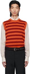 Molly Goddard SSENSE Exclusive Orange & Red Flavin Vest