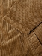 MANAAKI - Wiri Leather-Trimmed Cotton-Corduroy Jacket - Brown
