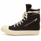 Rick Owens DRKSHDW Men's Cargo Sneaks in Black/Milk/Milk