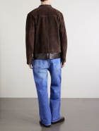 Our Legacy - Drift Leather-Trimmed Suede Jacket - Brown