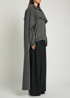 Maison Margiela Collar-detail Ribbed Scarf Dark Grey