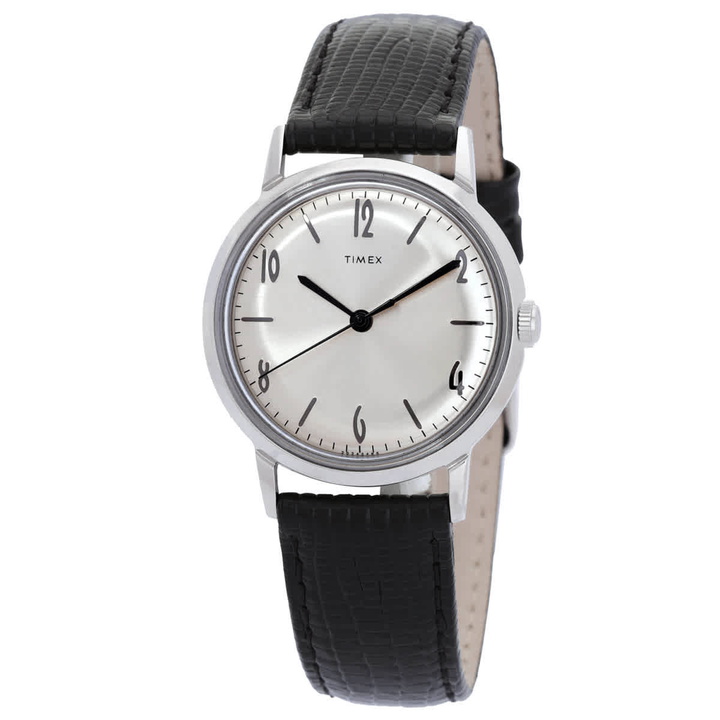 Photo: Timex Marlin Hand Wind Silver Dial Watch TW2R47900