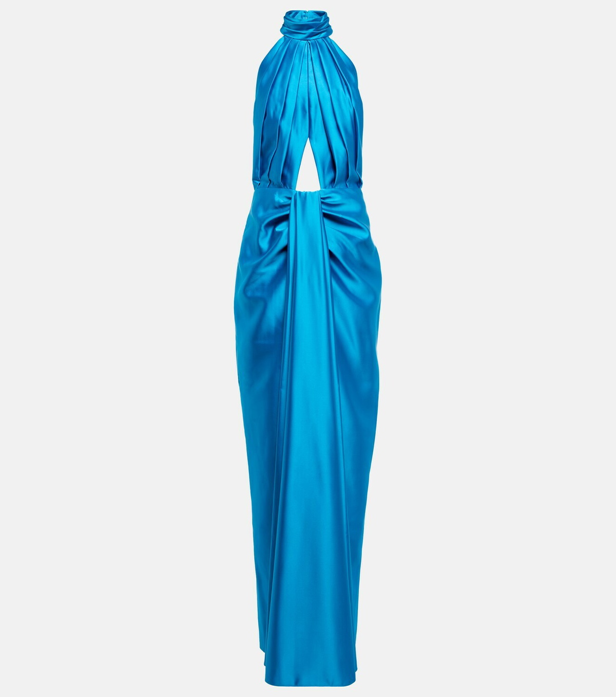 Rasario Cutout halterneck satin gown Rasario