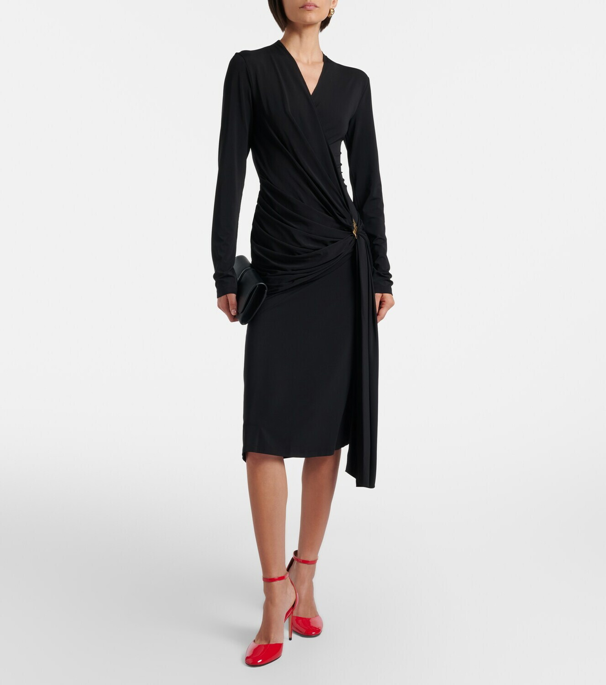 Ferragamo Draped jersey midi dress