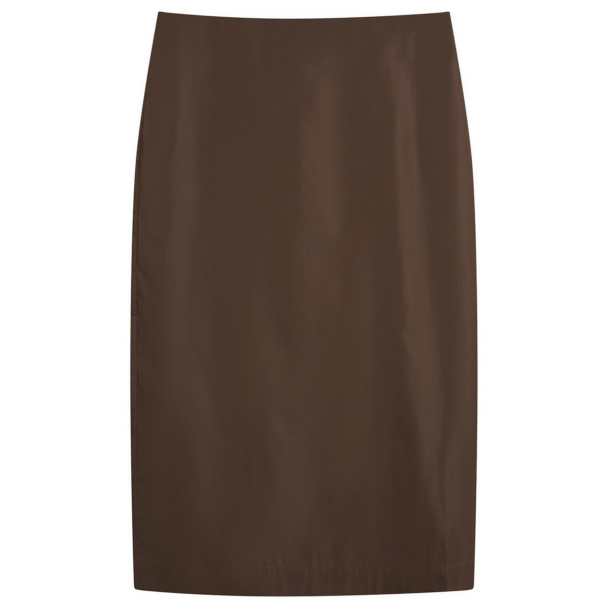 ST. Agni Women's Paper Taffeta Column Skirt in Mocha