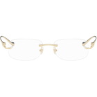 Cartier Gold Rimless Panther Glasses