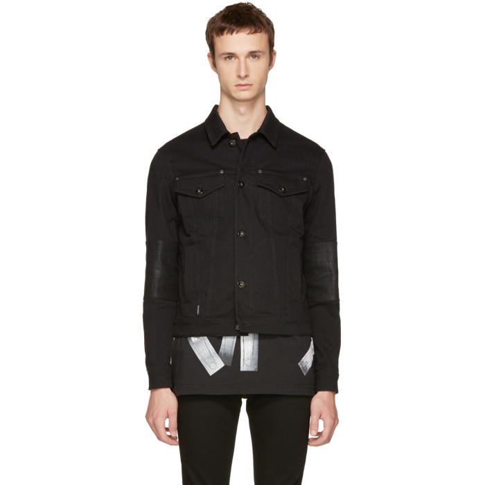 Photo: Versace Black Denim Logo Jacket