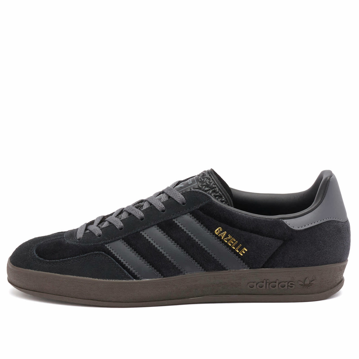 Adidas Women's Gazelle Indoor W Sneaker in Black/Carbon/Grey
