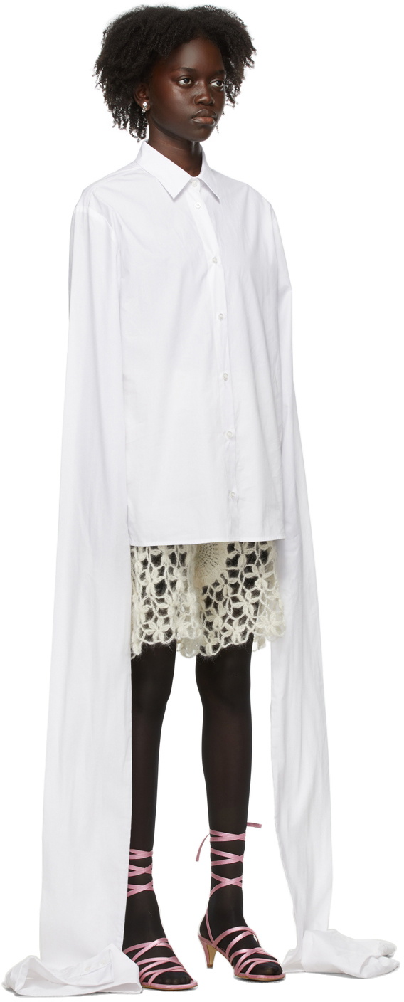 Puppets and Puppets SSENSE Exclusive White Extra Long Sleeve Shirt