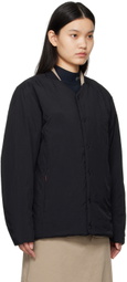 NANGA Black No Collar Down Cardigan