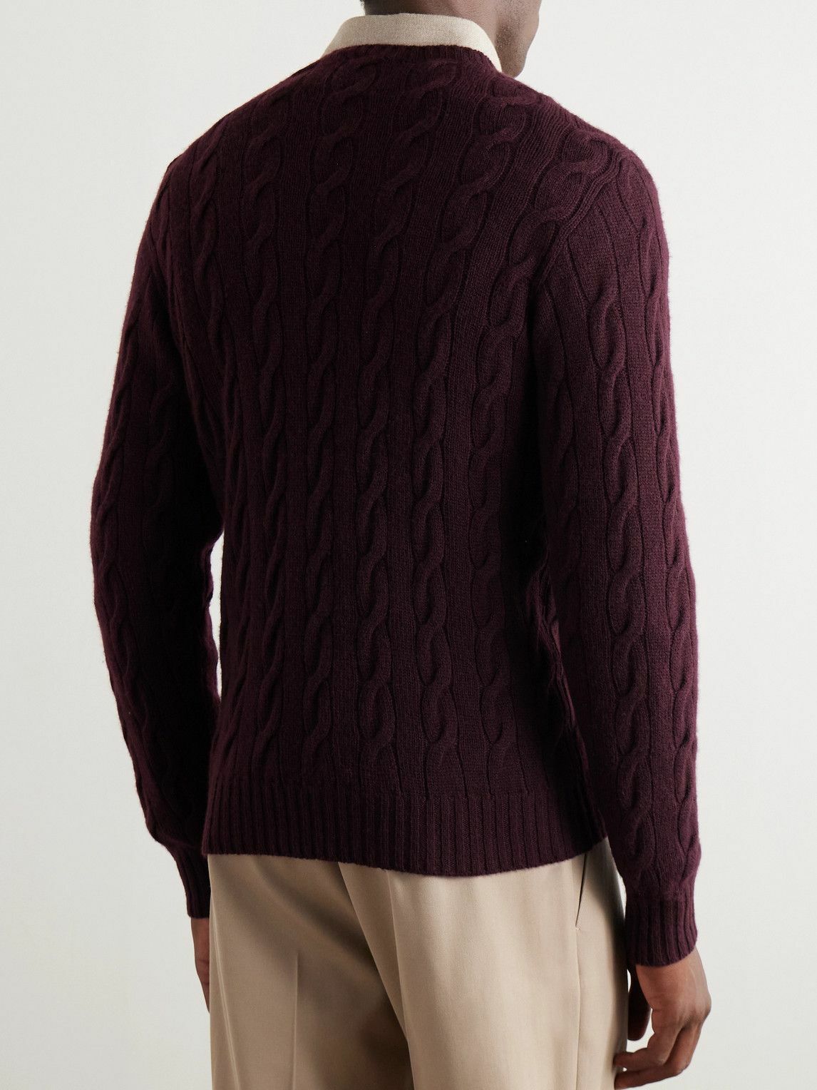 Ralph Lauren Purple label - Slim-Fit Cable-Knit Cashmere Sweater