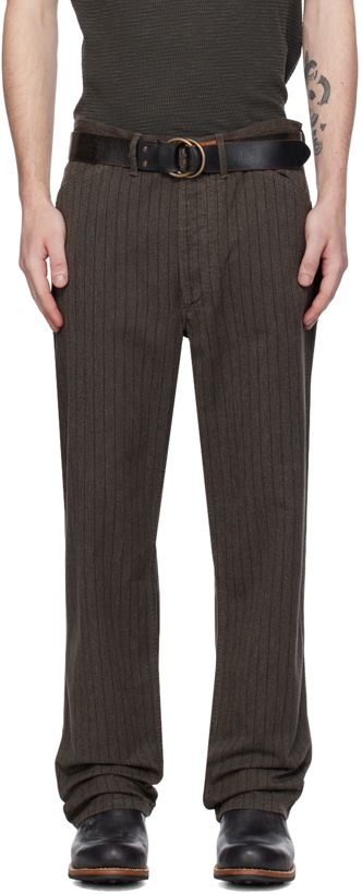 Photo: RRL Brown Pinstripe Trousers